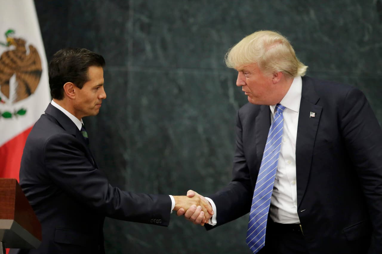Trump met with Mexican President Enrique Peña Nieto Wednesday.