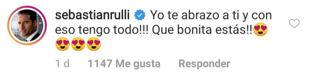 "¡Yo te abrazo a tí y con eso tengo todo! ¡Qué bonita estás!", le escribió 
<b>su novio</b>.