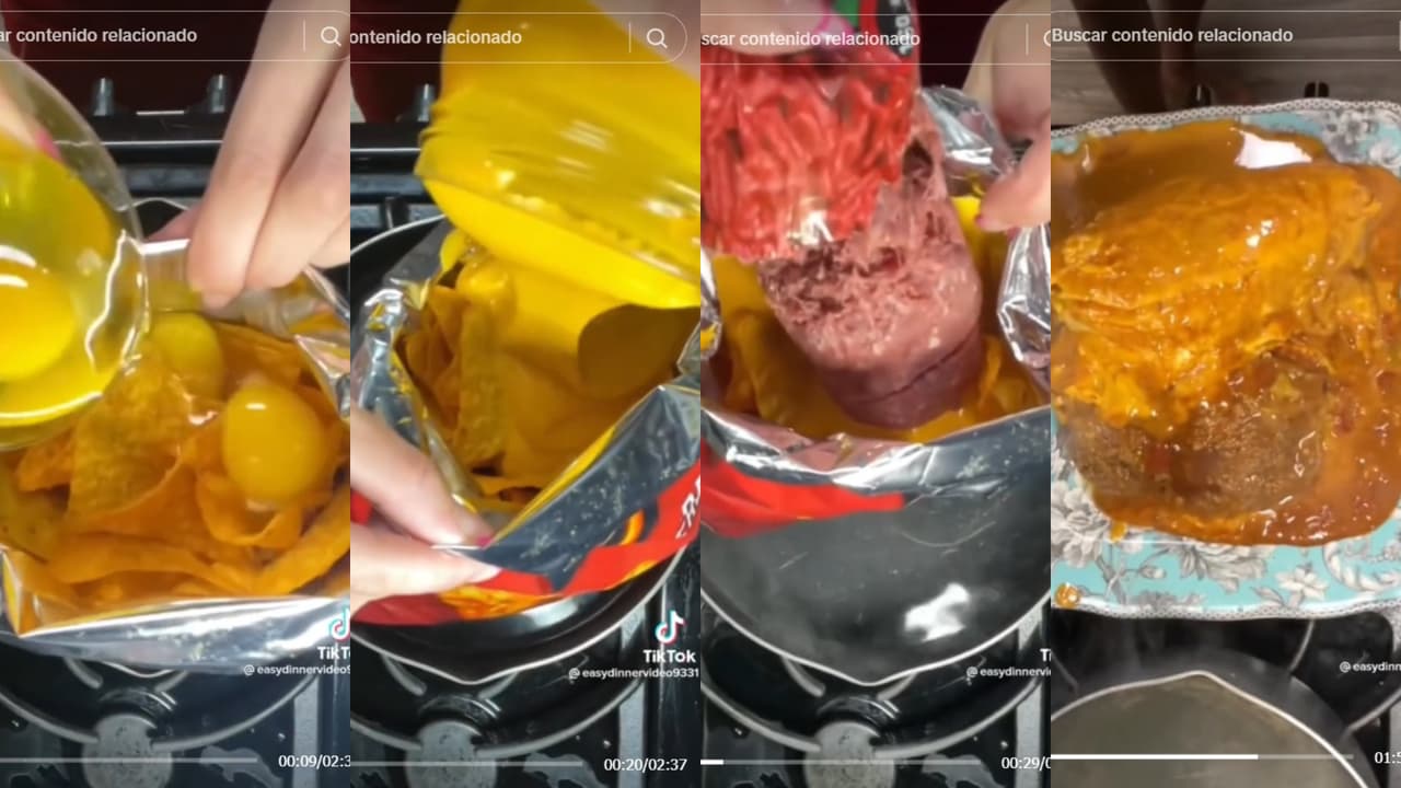 Papas fritas con, ¿huevo, queso, carne cruda, salsa?