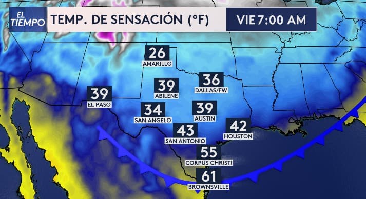 La sensación térmica variará en nuestra región, y 
<b>el frío persistirá en gran parte del estado de la Estrella Solitaria</b>.