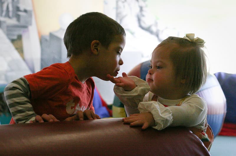 Joaquín, el más pequeño de los tres varones, también nació con el síndrome de Down.