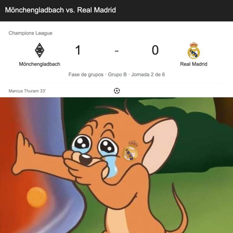 Los memes tundieron al Real Madrid… ¡otra vez! | El conjunto de Zidane no consigue ganar en la Champions League y las redes sociales lo gozan.