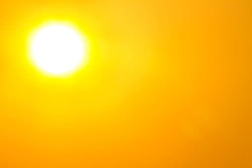 Global warming from the sun and burning, heat wave hot sun, climate change, Heatwave hot sun, makes heat stroke