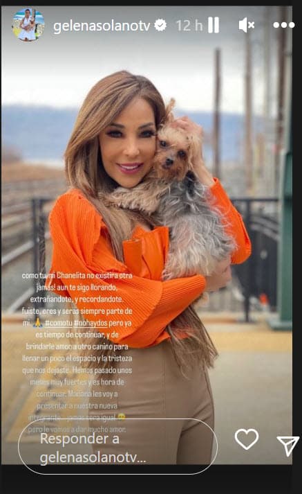 "Como tú mi 'Chanelita' no existirá otra jamás, 
<b>aún te sigo llorando, extrañándote, recordándote</b>", expresó en su desgarrador mensaje. 
<br>