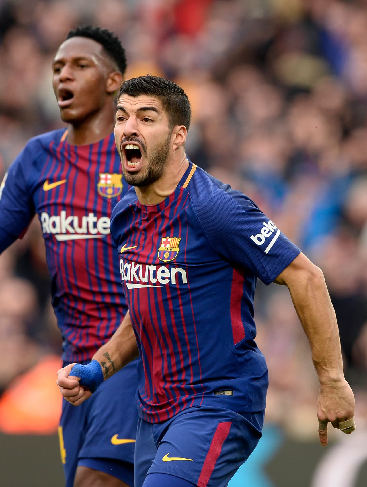 Al final del primer tiempo, Suárez marcó un golazo de volea que fue anulado por fuera de lugar. Buena decisión arbitral.