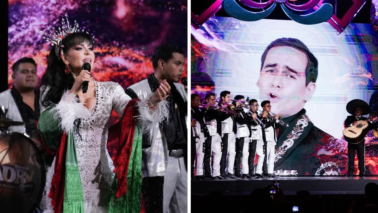 Maribel Guardia y Julián Figueroa en la 'Fiesta Mexicana 2023'.