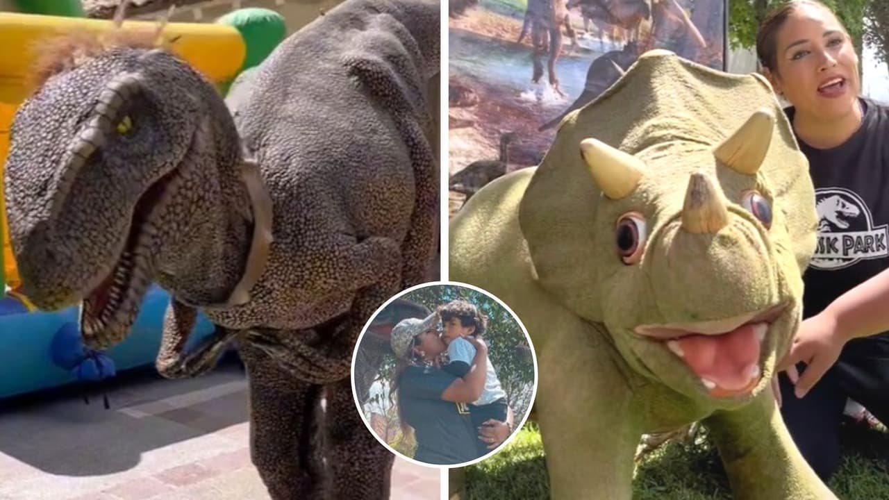 Niño tiene fiesta temática de 'Jurassic Park' con dinosaurios: al nivel de 'Las Kardashians'
