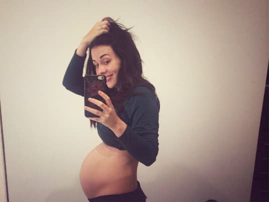 Fuimos testigos de cómo creció su pancita cada semana.