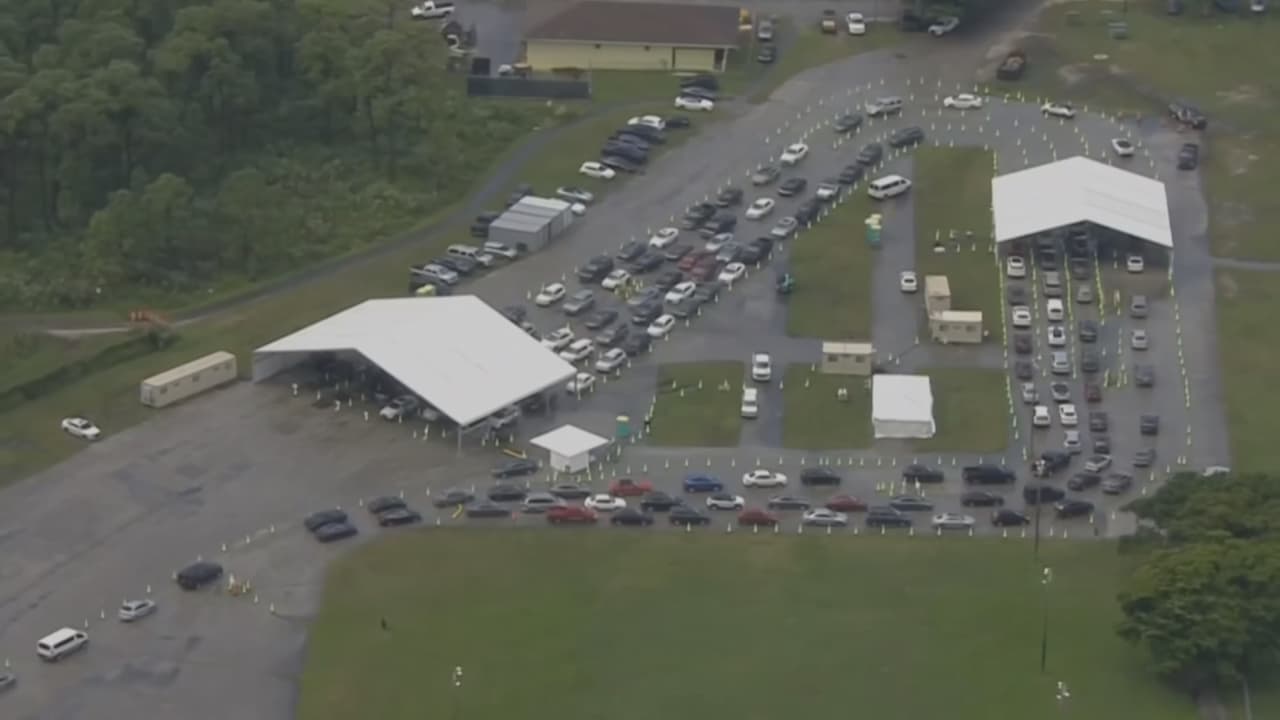 Actualmente en el lugar donde se lleva a cabo la feria hay un sitio de pruebas de coronavirus.