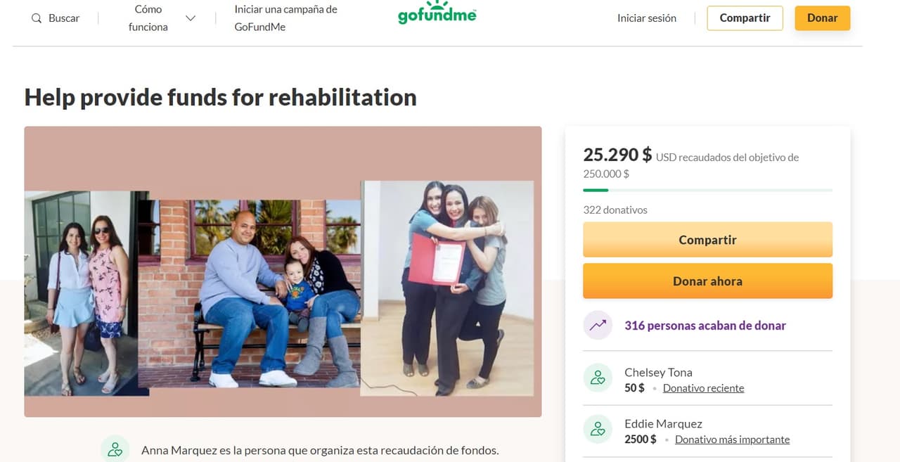 Yahir compartió el enlace de la recaudación en sus redes sociales