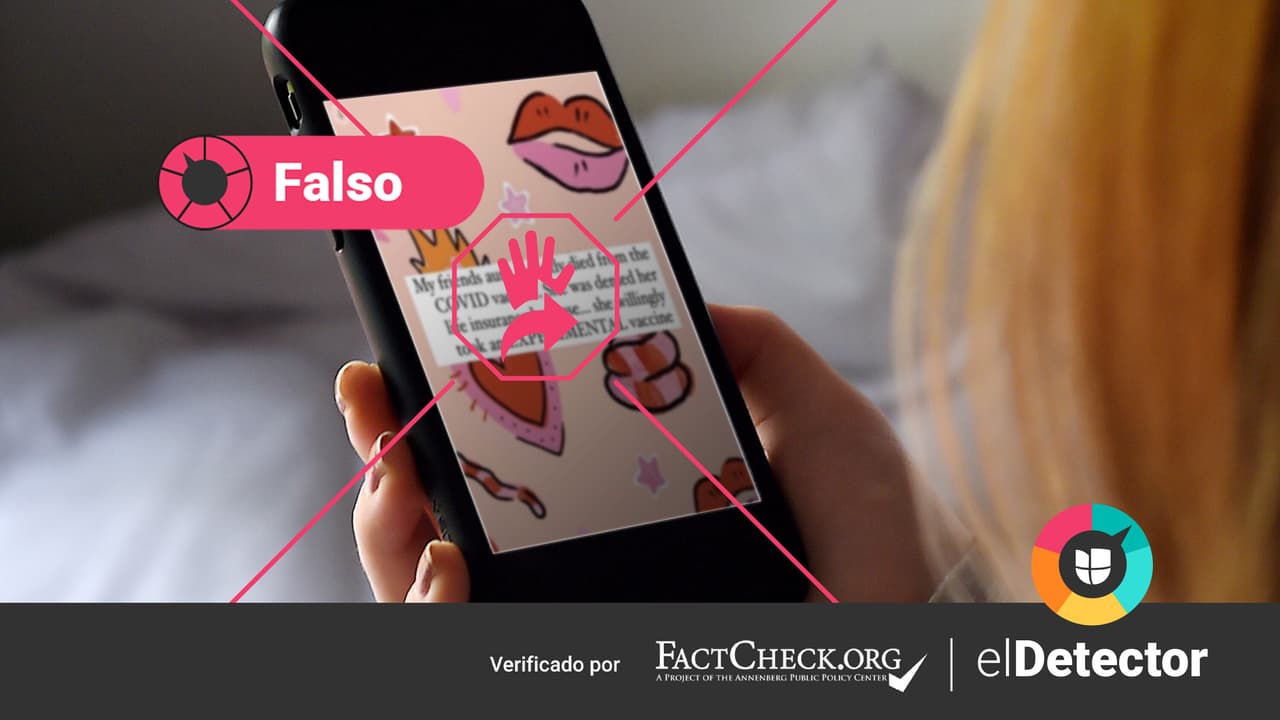 Es falso que las aseguradoras no pagan las pólizas de vida de los vacunados que mueren, como señala un mensaje de Instagram