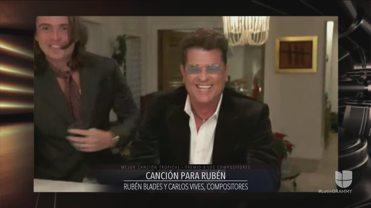 Carlos Vives y Rubén Blades ganaron Mejor Canción Tropical por 'Canción para Rubén'. Durante su discurso de aceptación, Vives recordó a los afectados por el huracán Iota en San Andrés y Providencia, Colombia.