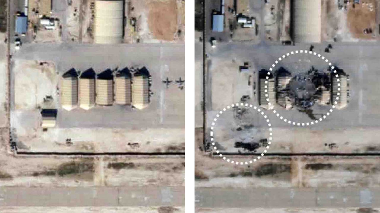 Bombardeo sin víctimas: así quedó la base aérea estadounidense en Irak después del ataque de Irán (fotografías interactivas)