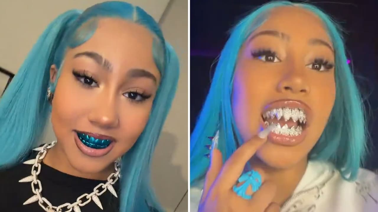 North West, hija de Kim Kardashian, sigue con su estilo atrevido luciendo grillz de oro de 14 quilates