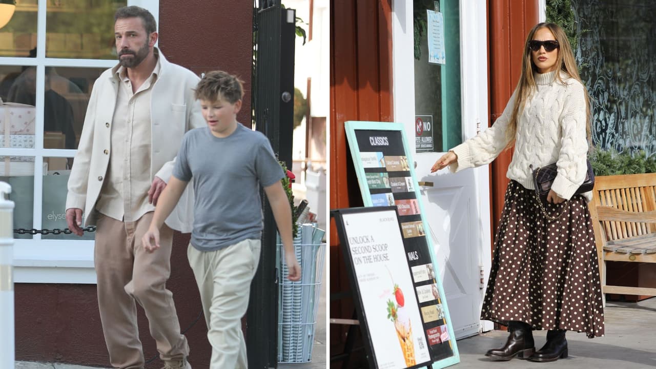 JLo y Ben Affleck en Brentwood, California.