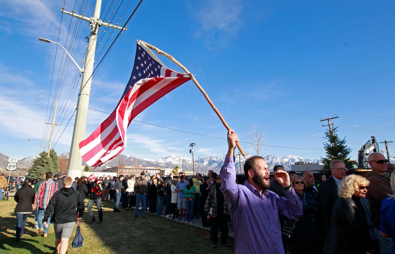 Simpatizantes de Trump este viernes en Salt Lake City, Utah