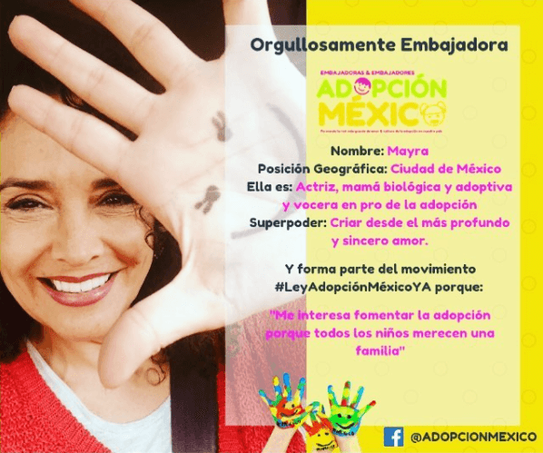 La actriz es una gran promotora de la adopción. Según este anuncio que publicó hace tres años, tiene el 'súperpoder' de "criar desde el más profundo y sincero amor".