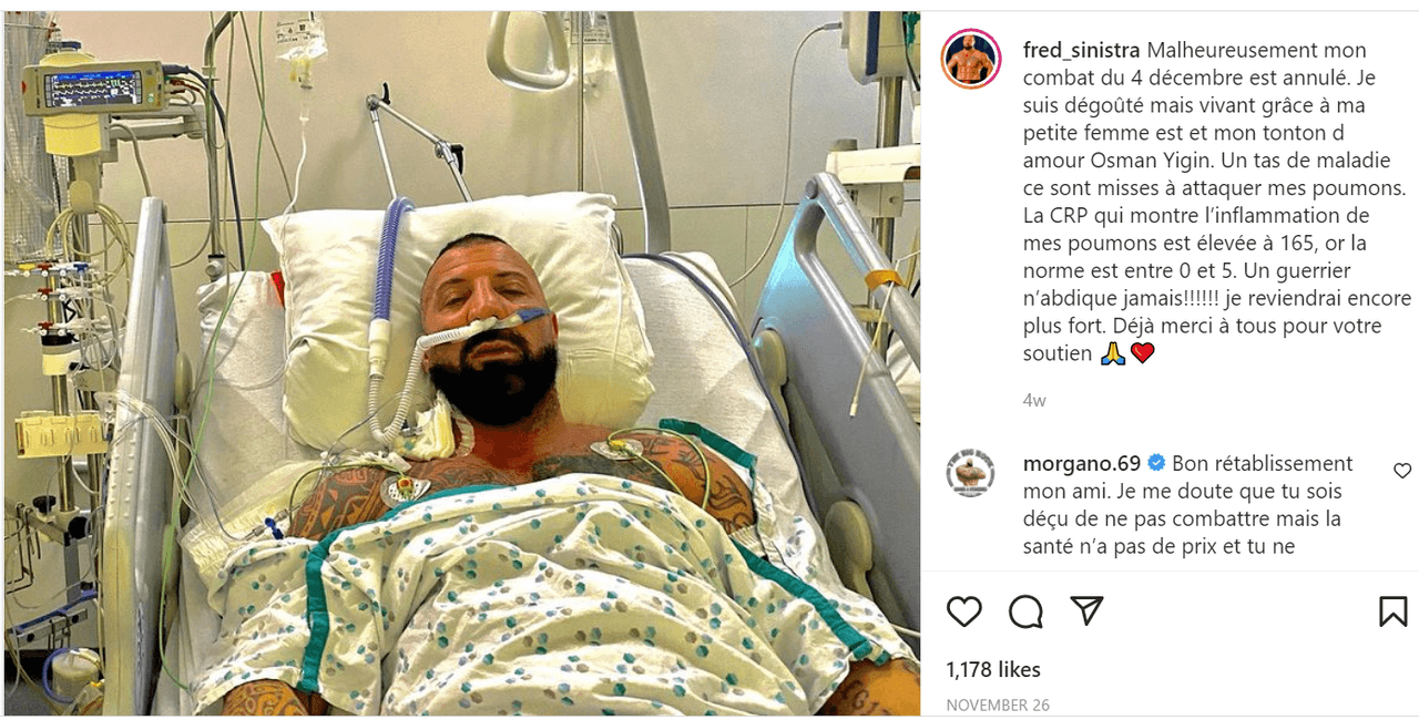 Frederic Sinistra, campeón de kickboxing y antivacunas, muere por covid-19