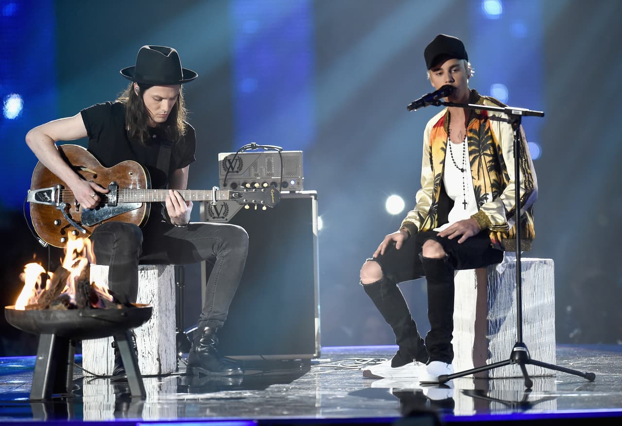 Justin Bieber también fue la sensación de la noche.