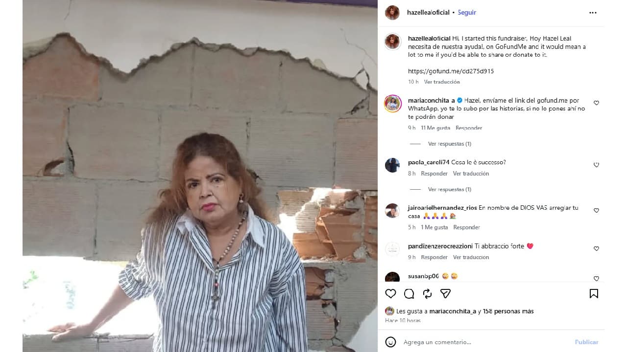 Hazel Leal pide ayuda para reconstruir su hogar.