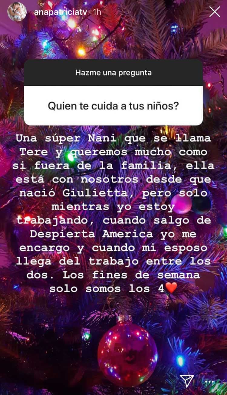 Ana Patricia respondió a las preguntas de sus seguidores en Instagram.