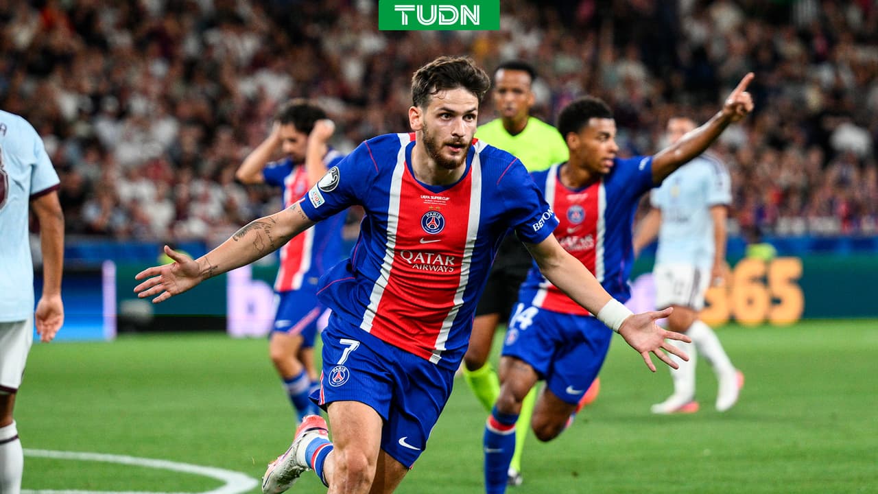 ¡Brutal golazo! Kvaratskhelia adelanta al PSG vs. Aston Villa por la Supercopa