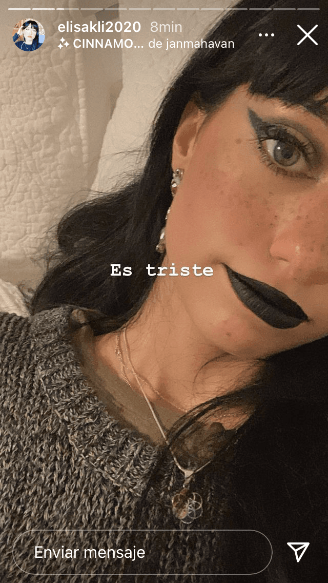 Todo inició con este mensaje en el que Elisa expresó sentirse triste.
<br>