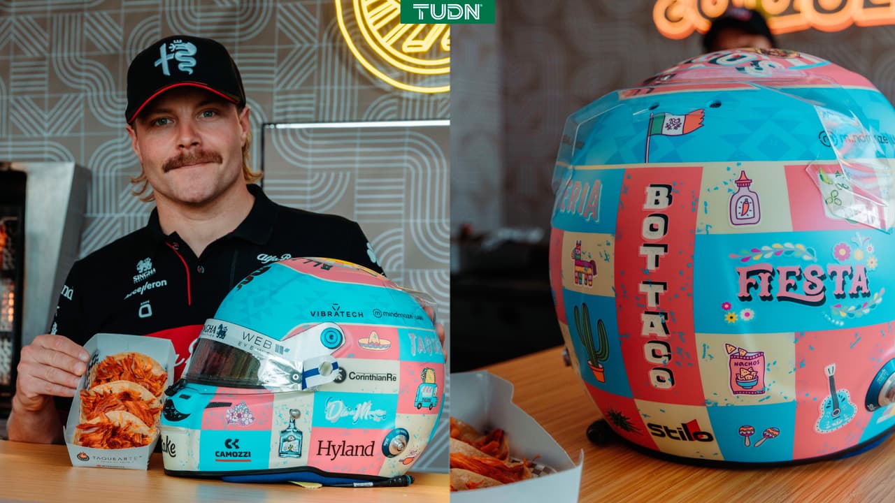 Bottas revela casco para el GP de México... ¡Inspirado en los tacos!