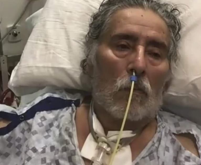 Salvador Ortega, en el hospital.