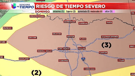 Vigilancia por tormentas severas para la mayor parte del norte de Texas