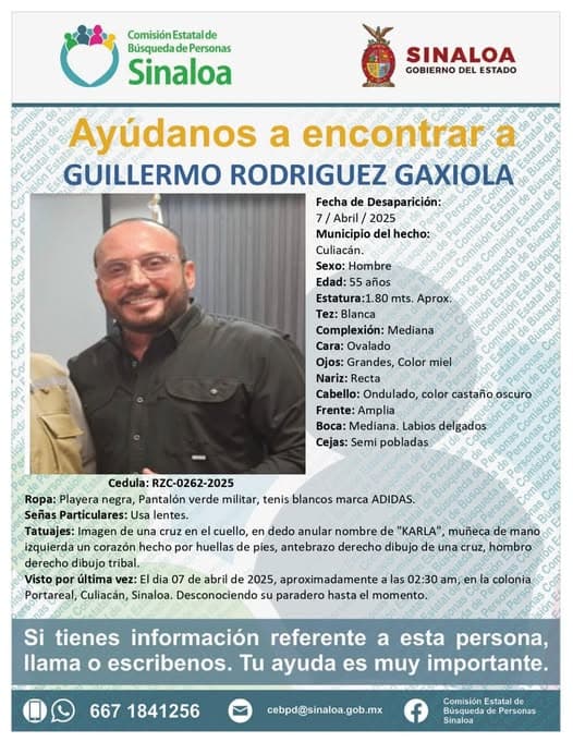 Minutos después de la masacre, ese mismo día -alrededor de las 2:30 de la madrugada- el propietario de Shaddai y otros centros, identificado como 
<b><a href="https://www.univision.com/local/arizona-ktvw/centro-rehabilitacion-culiacan-chapitos-centros-rehabilitacion" target="_blank">Guillermo Rodríguez Gaxiola, fue sacado violentamente de su casa, también ubicada en Culiacán</a></b>, por un comando armado.