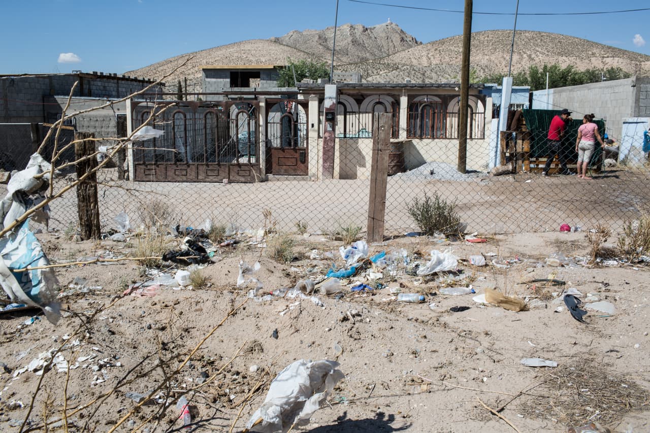 Anapra, una de las colonias pobres del norte de Juárez. Los investigadores locales ven una mayor incidencia del crímen en espacios públicos de las zonas más deprimidas y descuidadas de la ciudad.