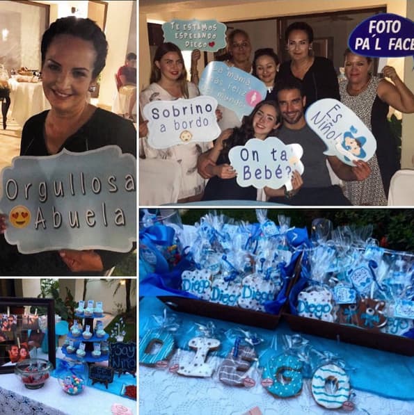 "Gracias a todos los que nos acompañaron y a @gagagalletas por un candy bar hermoso!! #abuelaculeca #32weeks #babyshower #PuertoVallarta #familia #amigos #yamerito", escribió la actriz en Instagram.