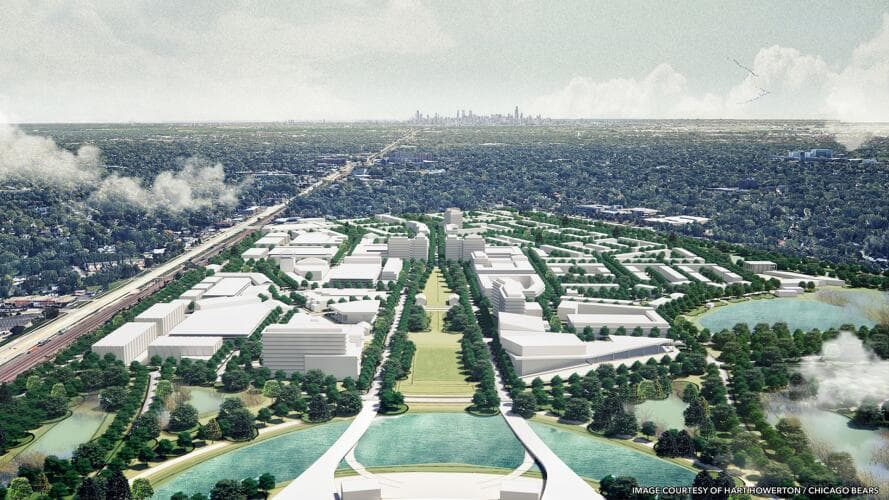 En septiembre del año pasado, los Bears mostraron imágenes del proyecto que esperan construir en Arlington Heights.