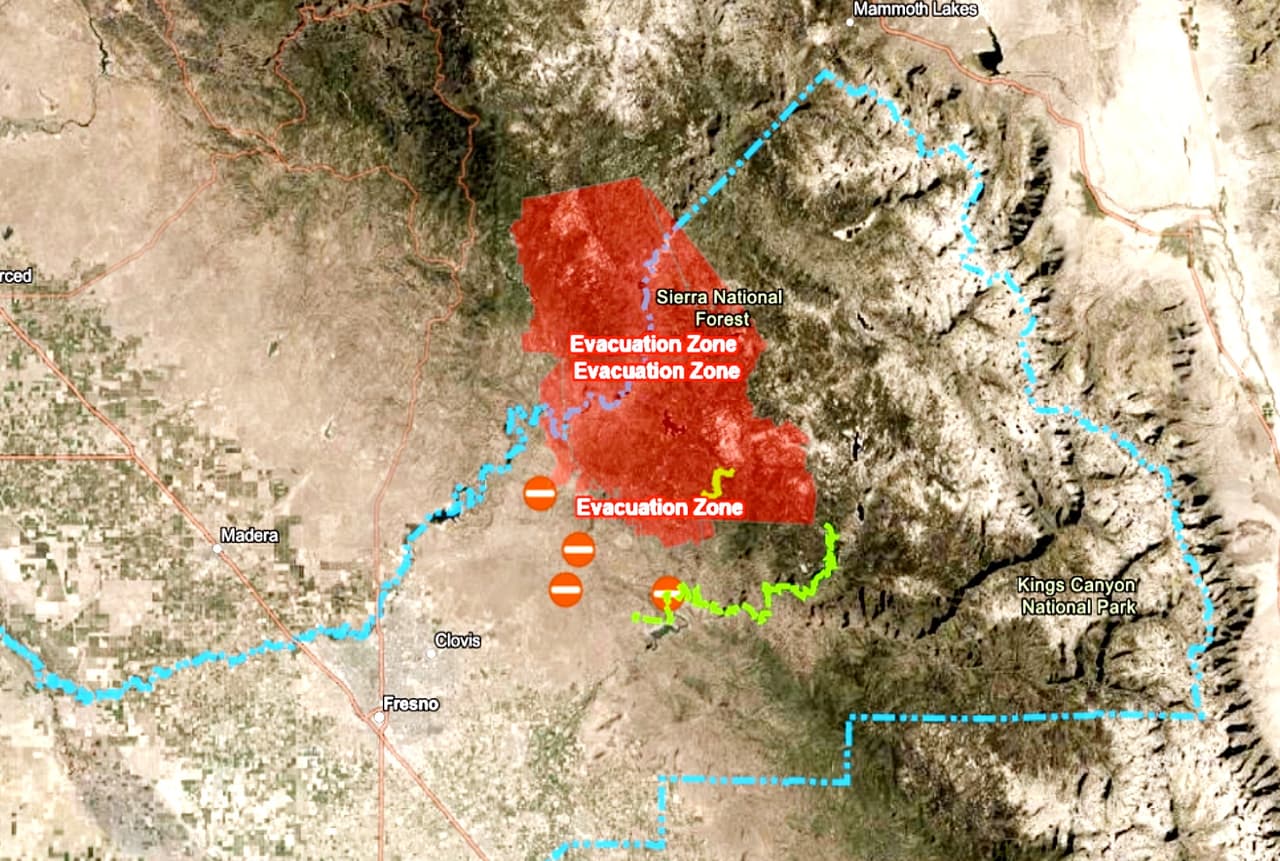 Residentes de estas áreas deben estar preparados para evacuar debido al avance del incendio Creek