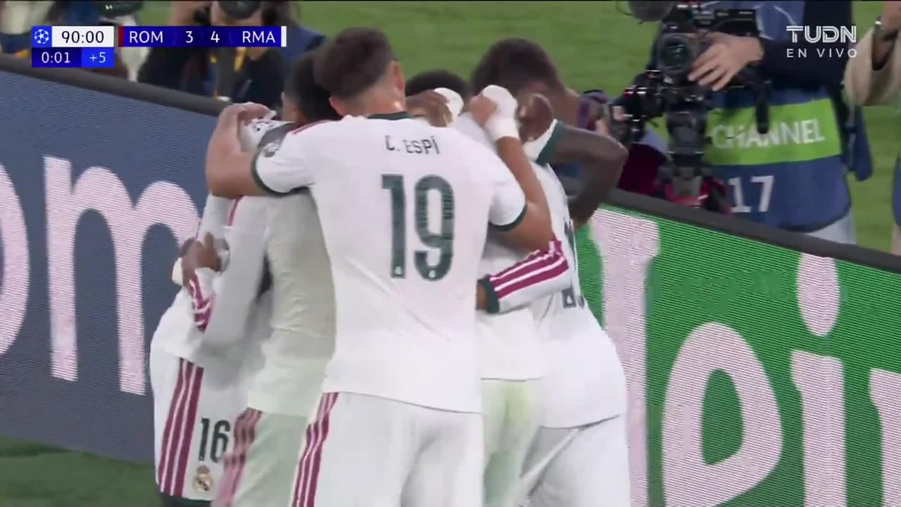 ¡Real Madrid remonta un 3-1 a la Roma y llega al 3-4 al 90'!