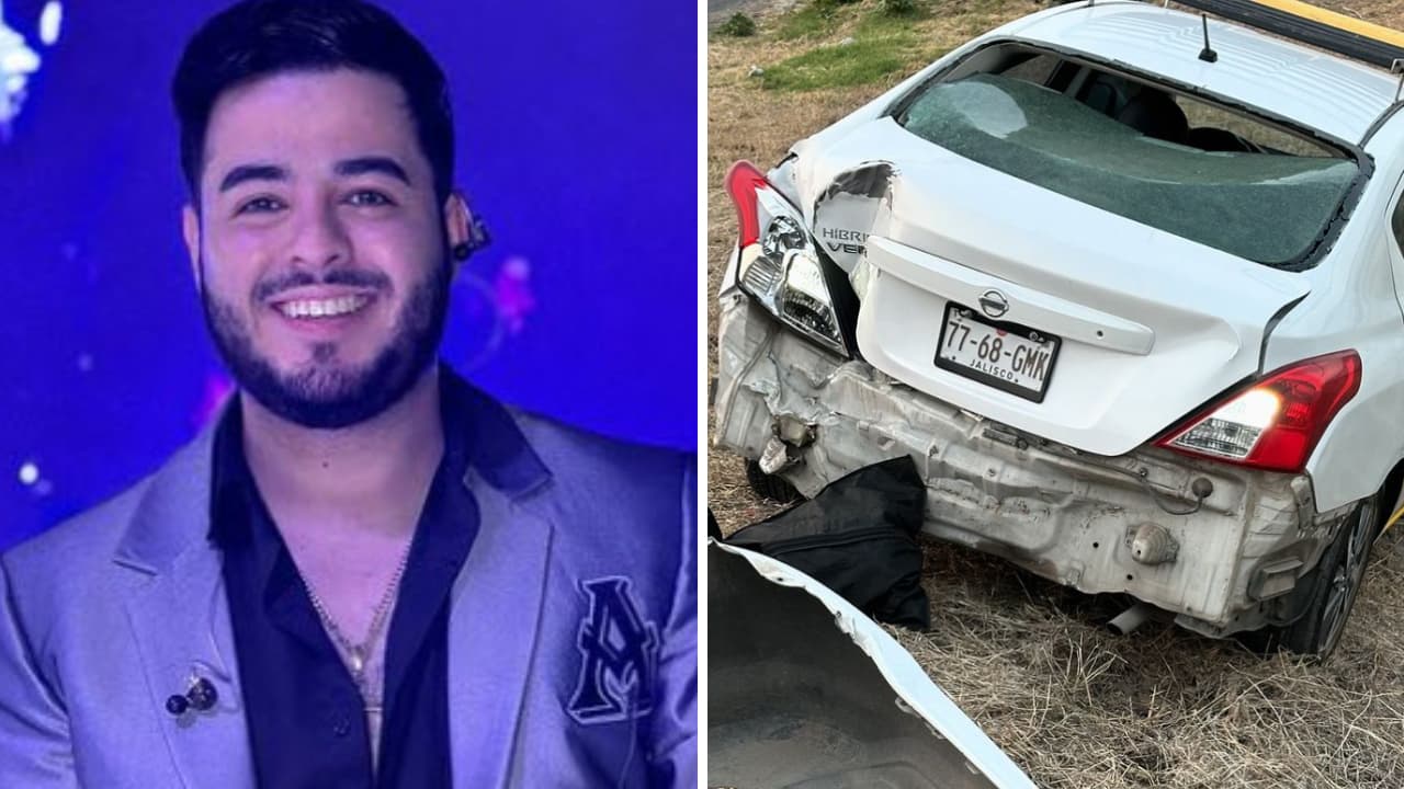Integrante de La Arrolladora Banda El Limón sufre aparatoso accidente automovilístico