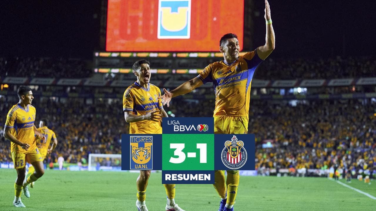Tigres derrota a Chivas en la ida de los cuartos de final del Clausura 2026