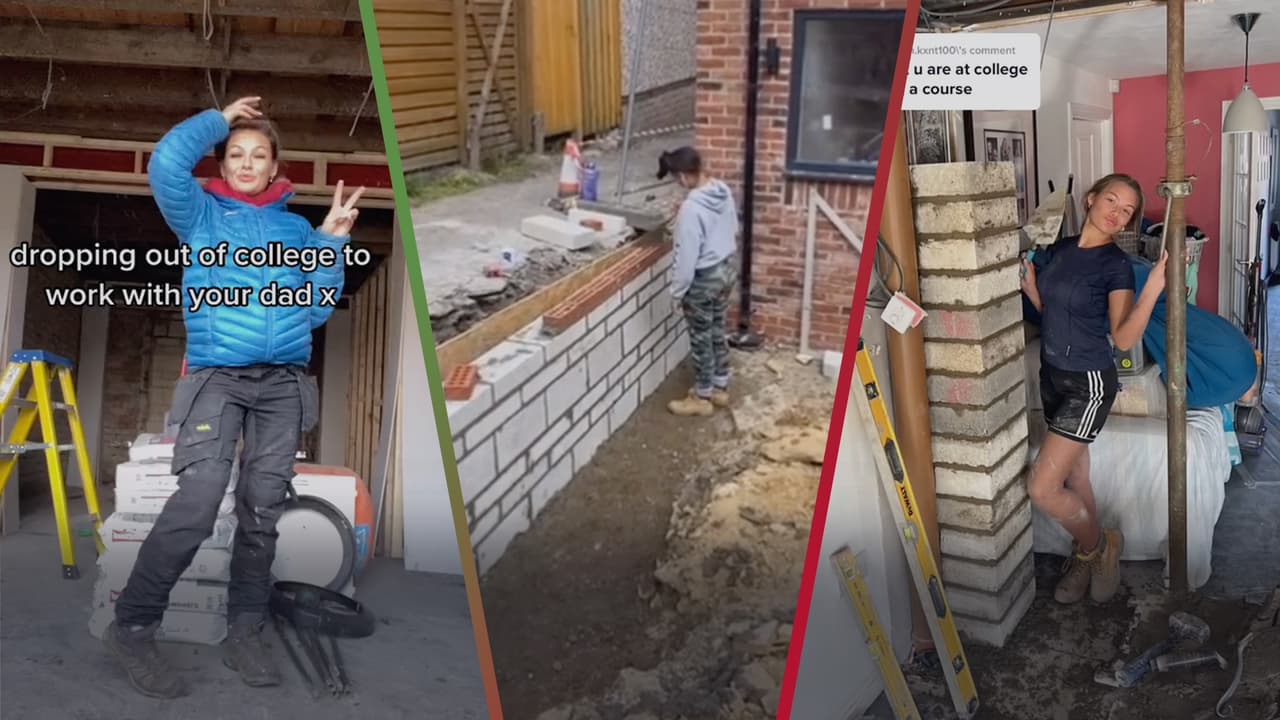 Joven decide no ir a la universidad para convertirse en albañil y se vuelve viral en las redes sociales