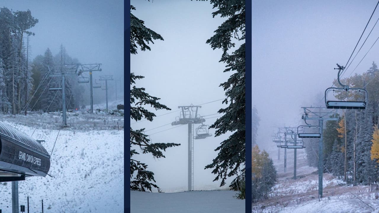 <a href="https://www.univision.com/local/arizona-ktvw/los-colores-del-otono-en-flagstaff-una-vista-desde-teleferico-arizona-gondola-del-arizona-snowbowl-fotos">El sitio montañoso en Flagstaff</a> recibió por lo menos tres pulgadas de nieve esta mañana.
