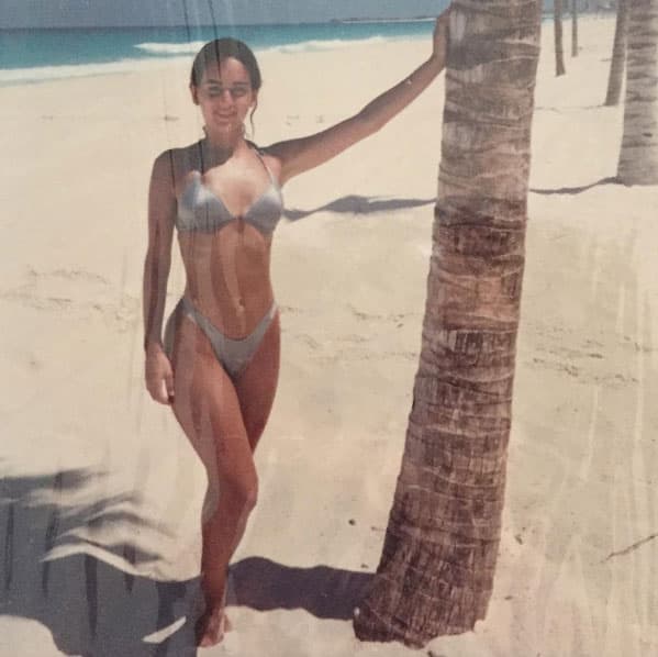 Desde muy joven demostró que tenía un cuerpazo, ese era su bikini favorito hace algunos años.
