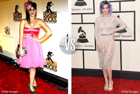 ¡Horror! Katy Perry sí que necesitaba la ayuda de un asesor de imagen. Por fortuna, la fama y los millones le llegaron y ahora es una de las más hermosas en las alfombras.