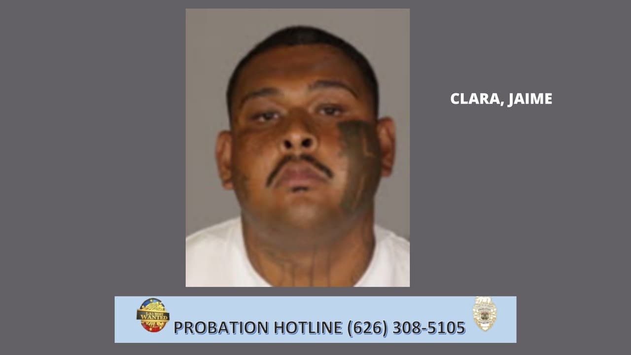 <b>Jaime Clara</b> es un pandillero documentado y tiene un extenso historial criminal adulto que comenzó a la edad de 18 años. Sus condenas incluyen robo, evasión de un oficial de paz, vandalismo y violencia doméstica. Ha cumplido múltiples condenas en prisión estatal, siendo la más larga una condena de 4 años, por evadir a un oficial de paz. Clara fue liberado de la prisión estatal a la supervisión del Departamento de Libertad Condicional del Condado de Ángeles el 15 de abril de 2022.
<br>
<br>
<b>Marcas/características distintivas</b>: Tatuajes en pecho, cuello, ambos brazos y pierna izquierda
<br>Pandilla: GERAGHTY LOMAS
<br>Fue visto por última vez en área de Los Ángeles.