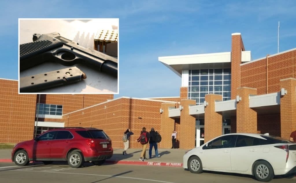 Arrestan a estudiante por portar una pistola 9mm en preparatoria de Royse City