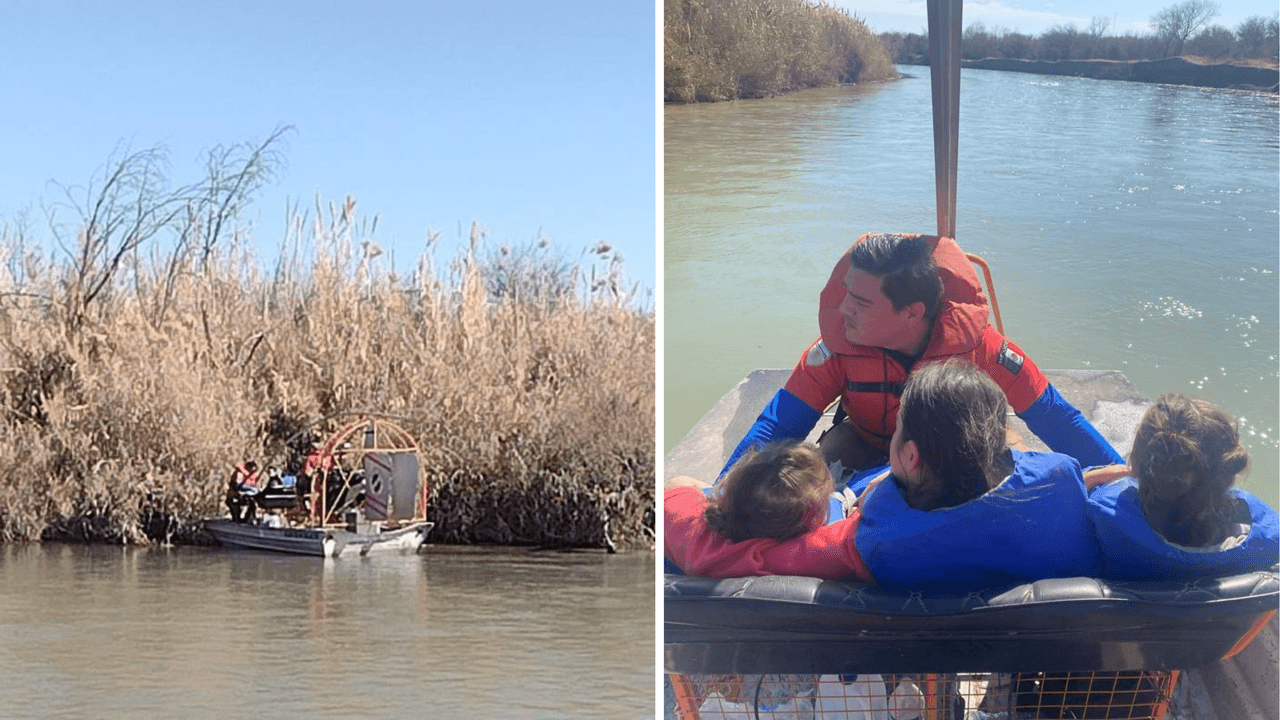 Rescatan a tres niñas en un islote del Río Bravo entre Eagle Pass y Piedras Negras