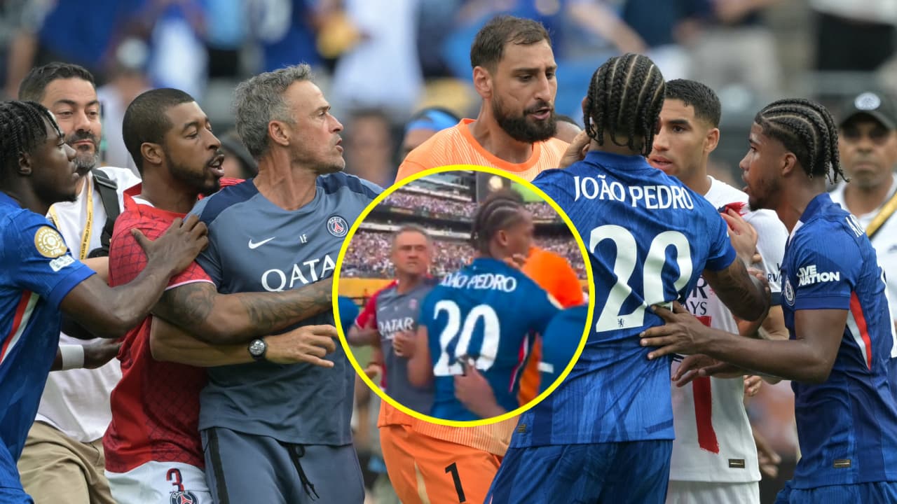 Luis Enrique pierde la cabeza y agrede a Joao Pedro tras derrrota de PSG vs. Chelsea