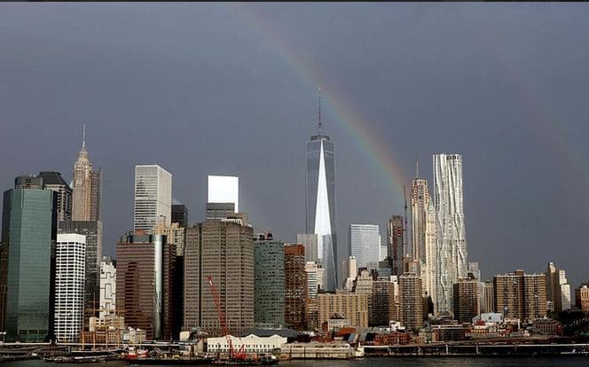 Arcoíris aparece justo antes del aniversario 9/11 en Nueva York