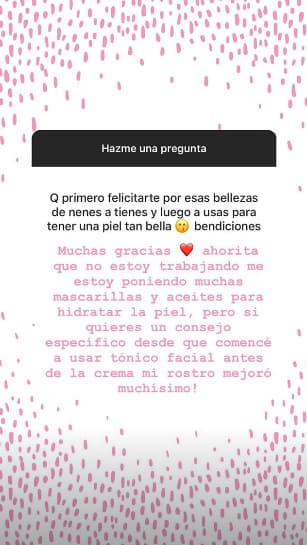 La conductora respondió a preguntas de sus seguidores en Instagram.