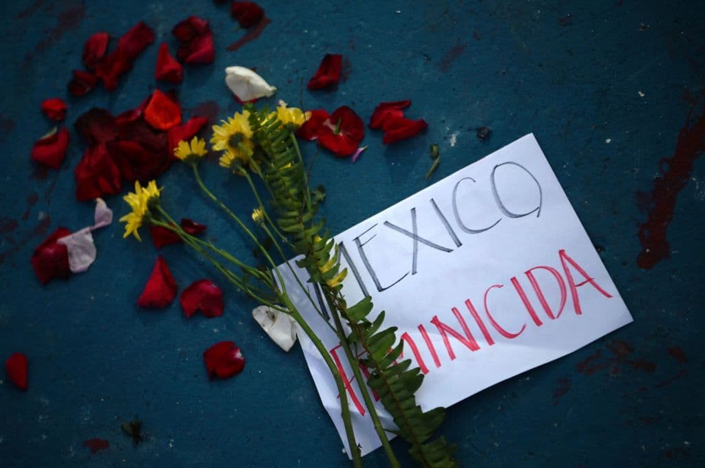 El grupo de unas 20 mujeres se reunió en el monumento a la Constitución de la ciudad de San Salvador. Ahí instalaron
<b>un altar dedicado a la mujer de 36 años</b> quien fue sometida el sábado por cuatro policías, quienes, según la Fiscalía del estado, le fracturaron varias vértebras, lo que le causó la muerte. En uno de los carteles expuestos se lee la leyenda
<b>"México Feminicida"</b>.
