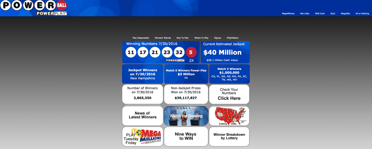 Los números ganadores del Powerball